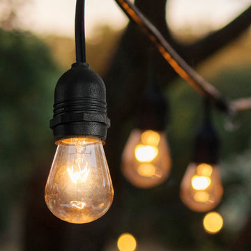 Indoor/Outdoor 48 ft. Rustic Industrial LED S14 Edison Bulb String Lights - JONATHAN Y